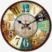 Classic Vintage Wall Clock - 12 Inch Rustic Home Decor Timepiece