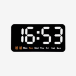 USB Digital Wall Clock with Voice Control & Dual Alarms